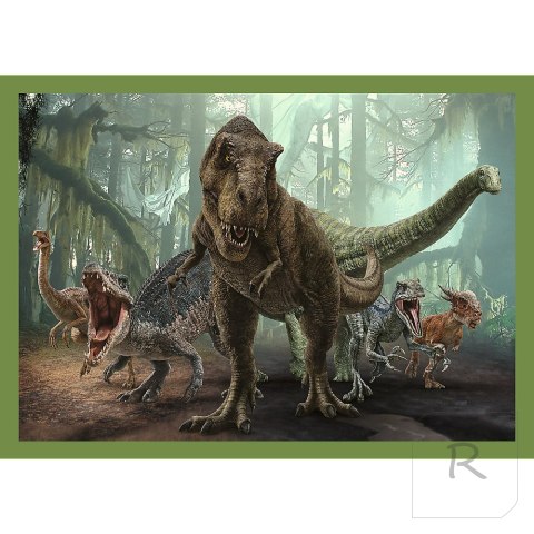 Puzzle - 4w1 - Groźne dinozaury - Universal Jurassic World Trefl 34607