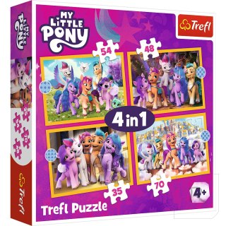 Puzzle - 4w1 - Poznaj kucyki Pony My Little Pony Trefl 34624