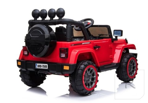 Auto na Akumulator Jeep BRD-7588 Czerwony 4x4