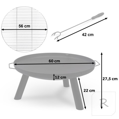 Palenisko ogrodowe z rusztem 60 cm Berdsen BD-881