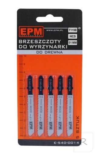 BRZESZCZOT DO WYRZYNARKI 51MM 13TPI DREWNO T119B 5 SZTUK EPM PROFESSIONAL