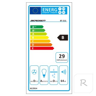 Okap kuchenny kominowy 60 cm Berdsen BT-212 czarny
