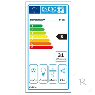 Okap kuchenny kominowy 90 cm Berdsen BT-223 INOX