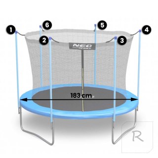 Siatka wewnętrzna do trampolin 183cm 6ft Neo-Sport