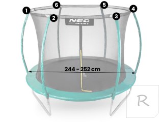 Siatka wewnętrzna do trampolin 252 cm 8ft Neo-Sport