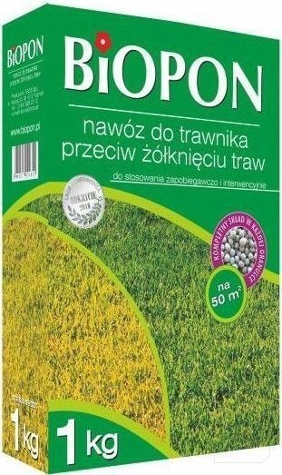 NAWÓZ DO TRAWNIKA PRZECIW ŻÓŁKNIĘCIU 1 KG BIOPON