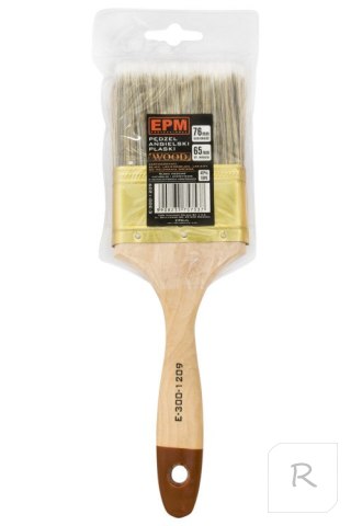 PĘDZEL ANGIELSKI PŁASKI WOOD 76MM - 3'' EPM PROFESSIONAL