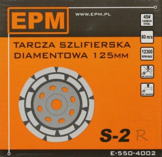 TARCZA DIAMENTOWA SZLIFIERSKA 125MM EPM PROFESSIONAL