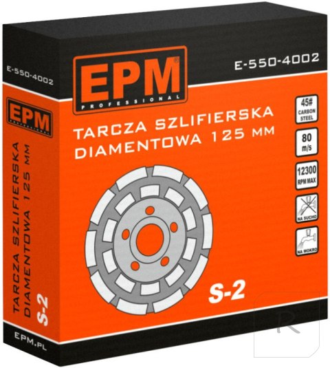 TARCZA DIAMENTOWA SZLIFIERSKA 125MM EPM PROFESSIONAL