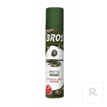 ODSTRASZA I ZABIJA KLESZCZE 120/90ML - SPRAY NA ODZIEŻ BROS