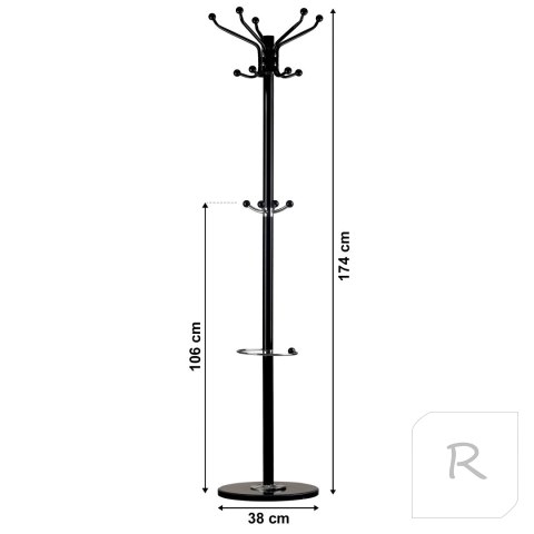 Stojak wieszak na ubrania odzież parasole marmur