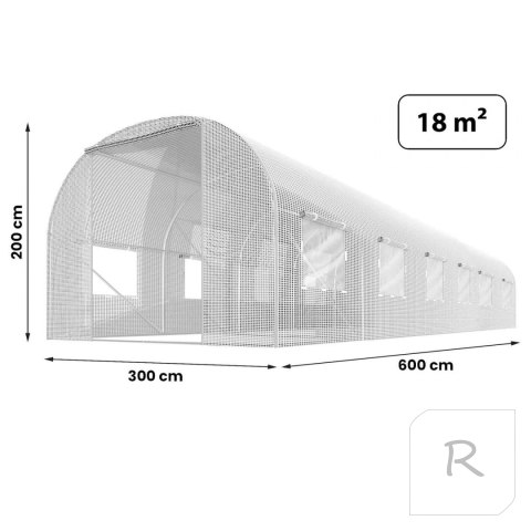 Folia na tunel ogrodowy 3x6m (18m2) biała Plonos