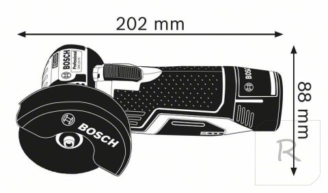 SZLIFIERKA KĄTOWA AKUMULATOROWA GWS 12 V-76 0*AH BOSCH NIEBIESKI