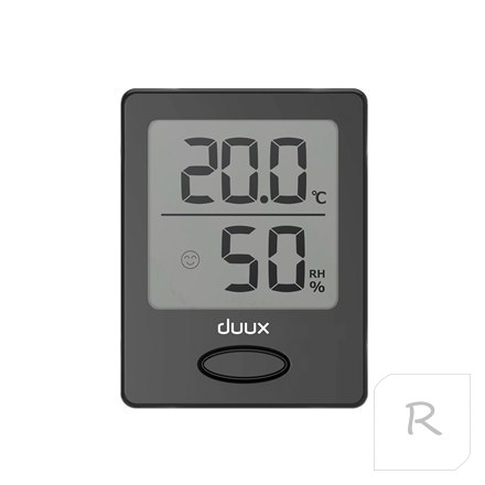 Duux Sense Hygrometer + Thermometer, Black, LCD display