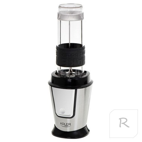 Adler Blender AD 4081 Tabletop, 800 W, Jar material BPA Free Plastic, Jar capacity 0.57 and 0.4 L, Ice crushing, Black/Stainless