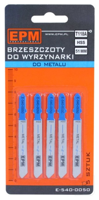 BRZESZCZOT DO WYRZYNARKI 51MM 21TPI METAL T118A 5 SZTUK EPM PROFESSIONAL