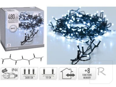 Lampki choinkowe 480 LED zimne białe wewnętrzne i zewnętrzne