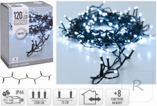 Lampki choinkowe 120 LED zimna biel zewnętrzne