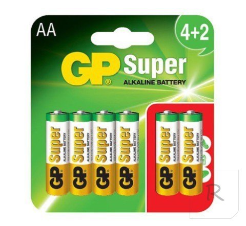 BATERIA SUPER ALKALINE AA LR6 1.5V 6 SZTUK