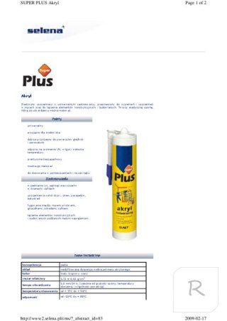 AKRYL SUPER PLUS BIAŁY 280ML