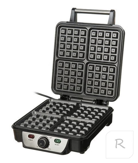 Camry Waffle maker CR 3025 1150 W, Number of pastry 4, Belgium, Black/Stainless steel