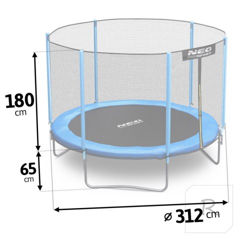 Trampolina ogrodowa 10ft/312cm z siatką zewnętrzną i drabinką Neo-Sport