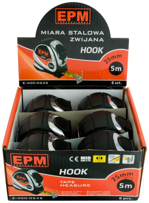 MIARA ZWIJANA HOOK 5M*25MM EPM PROFESSIONAL