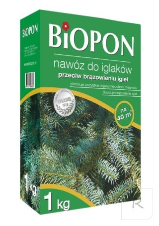 NAWÓZ DO IGLAKÓW PRZECIW BRĄZOWIENIU IGIEŁ 1 KG BIOPON