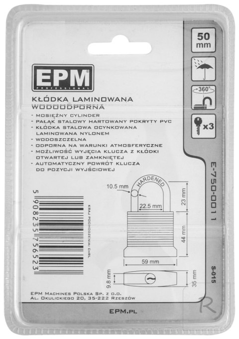 KŁÓDKA LAMINOWANA S-015 50MM EPM PROFESSIONAL