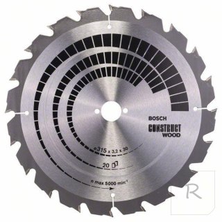 PIŁA TARCZOWA T CONSTRUCT WOOD 315*3,2*30/Z20