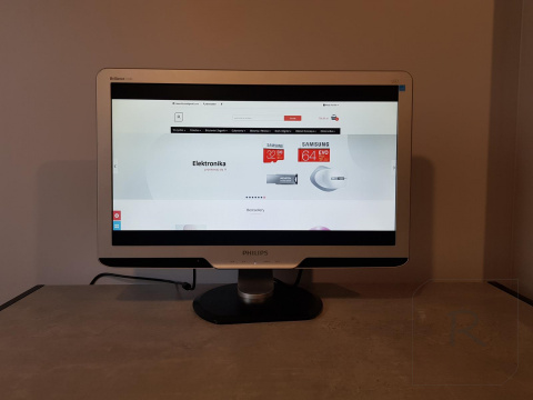 MONITOR PHILIPS 235PL PIVOT DVI SREBNY GŁOŚNIK