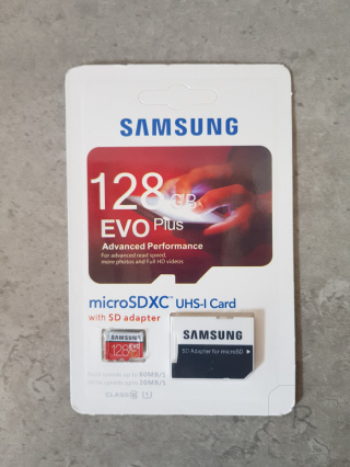 Szybka Karta pamięci SAMSUNG EVO+ 128GB micro SD