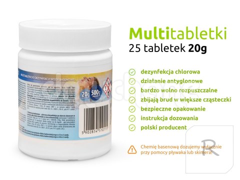 Tabletki Multifunkcyjne 25 x 20g - 0,5kg