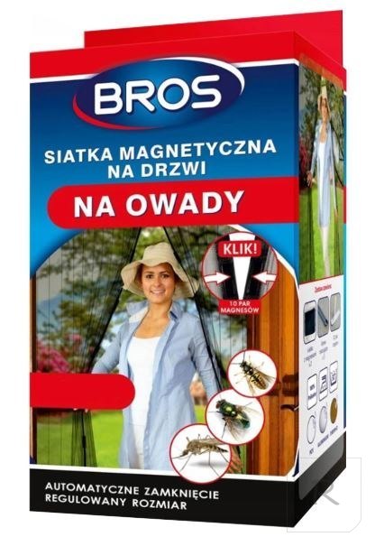 Bros -Siatka na Drzwi Magnetyczna 100x220 czarna