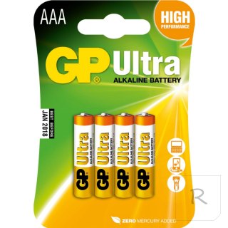 BATERIA ULTRA ALKALINE AAA LR3 1.5V 4SZT