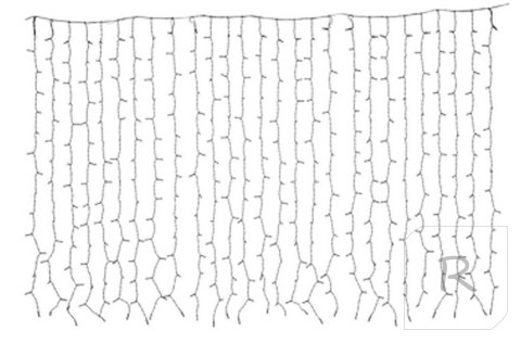 Kurtyna 189LED lampki migające ciepłe białe IP44 2m