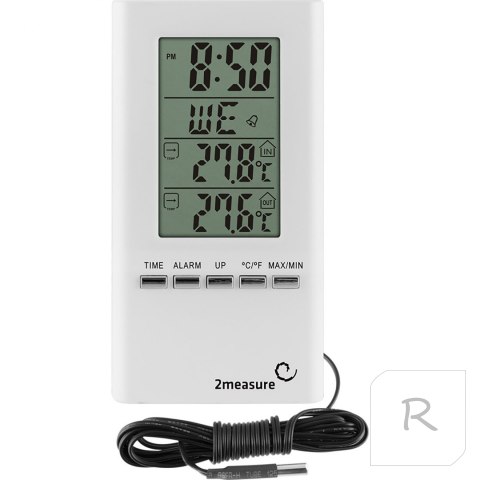 Termometr Zegar Elektroniczny Temperatura Wewnętrzna i Zewnetrzna 172802