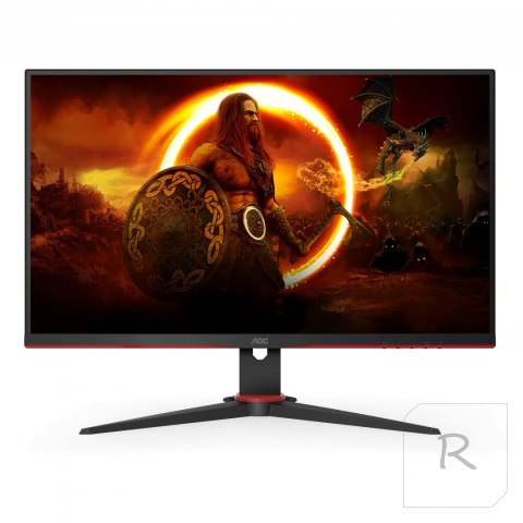 AOC Gaming Monitor 24G2SAE/BK 24 ", VA, FHD, 1920 x 1080, 16:9, 4 ms, 350 cd/m², Black/Red, HDMI ports quantity 2, 165 Hz