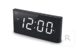 New-One Alarm function, CR136, Dual Alarm Clock Radio PLL, Black