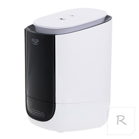 Adler Air Humidifier AD 7966 35 m³, 25 W, Water tank capacity 4.6 L, Ultrasonic, Humidification capacity 280 ml/hr, White/Black