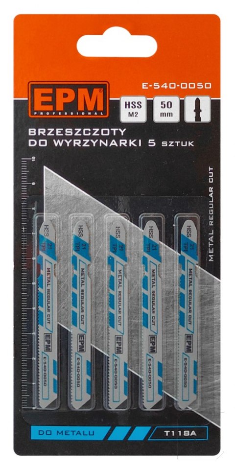 BRZESZCZOT DO WYRZYNARKI 51MM 21TPI METAL T118A 5 SZTUK EPM PROFESSIONAL