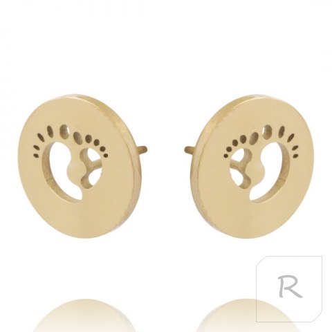 Kolczyki ze stali szlachetnej pozłacanej KST2570