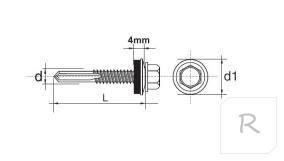 WKRĘT SAMOWIERTNY IMPAX Z EPDM #12MM OCYNKOWANY 5.5*32MM