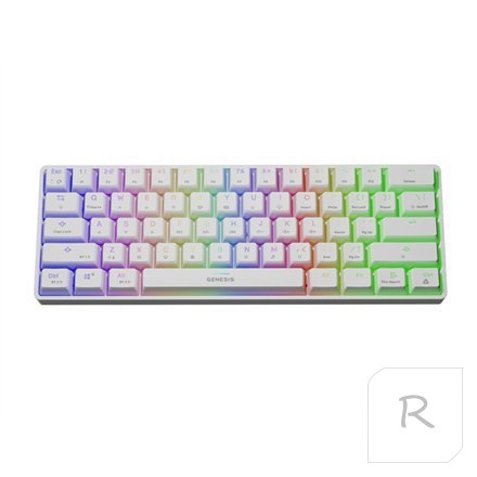 Genesis THOR 660 RGB Gaming keyboard, RGB LED light, US, White, Bluetooth, Wired, Wireless connection, Gateron Red Switch