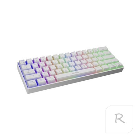 Genesis THOR 660 RGB Gaming keyboard, RGB LED light, US, White, Bluetooth, Wired, Wireless connection, Gateron Red Switch