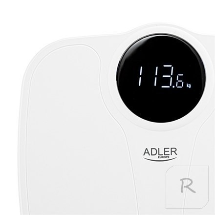 Adler Bathroom Scale AD 8172w	 Maximum weight (capacity) 180 kg, Accuracy 100 g, Body Mass Index (BMI) measuring, White