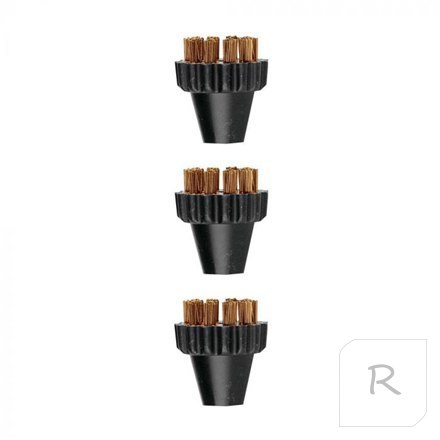 Polti 3 Small Brass Bristles Brushes Kit PAEU0297 Vaporetto Lecoaspira Unico Suitable for Polti Vaporetto models: Pro, Classic,