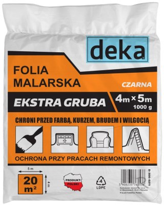 FOLIA MALARSKA EXTRA GRUBA CZARNA 4*5M 1000G