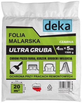 FOLIA MALARSKA ULTRA GRUBA CZARNA 4*5M 1500G