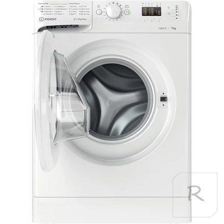 INDESIT Washing machine MTWA 71252 W EE Energy efficiency class E, Front loading, Washing capacity 7 kg, 1200 RPM, Depth 54 cm,